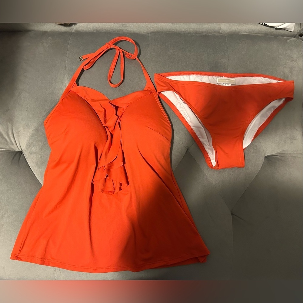 Michael Kors Terracotta Cruise Tankini Set‎